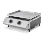 Cooking box - plancha gaz cadix 2 feux - surface de cuisson 45, 5 x 36 cm - plaque inox - 2 br�leurs ...