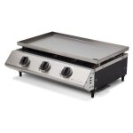 Cooking box - plancha � gaz cadix 3 feux - surface de cuisson 62 x 37, 5 cm - plaque inox - 3 br�leurs ...