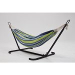 Concept - usine - copacabana - hamac sur pied 2, 6 m avec toile bleu et vert