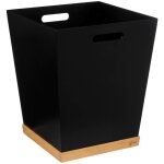 5five simply smart - corbeille de bureau bava noir five