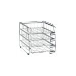 Alba - corbeille  courrier 4 tiroirs chrome