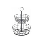 Corbeille � fruits 2 niveaux wenko panier � fruits, pani�re d�corative � poser sur le plan de travail ...