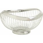Corbeille  fruits ronde en mtal vague argente
