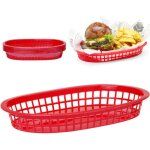 Corbeille � pain rouge ovale, 6 pcs hendi 426319