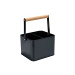Corbeille � ustensiles baco, accessoire black outdoor kitchen, panier de transport robuste, m�tal thermolaqu� ...