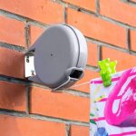 Corde � linge r�tractable de 12 m pour v�tements, �tendoir � linge tr�s robuste et r�sistant, m�canisme ...