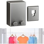 Corde � linge r�tractable pour balcon, 4, 2m acier inoxydable fil � linge r�tractable ext�rieur int�rieur ...