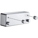 Corde � linge r�tractable pour int�rieur et ext�rieur - robuste, 2 fils � linge de 4, 2 m en acier inoxydable, ...