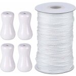 Corde d'ombrage tress� 50m / rouleau avec 4 pi�ces pendentif en bois pour aluminium store ombre, plante ...