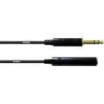 Rallonge audio [1x jack m�le 6. 35 mm - 1x jack femelle 6. 35 mm] cordial cfm 10 vk noir 10. 00 m