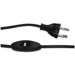 Edm - cordon d'alimentation plat noir ? 1, 5m ? interrupteur intégré ? 3a ? Edm - cordon d'alimentation plat noir ? 1, 5m ? interrupteur intégré ? 3a ?
