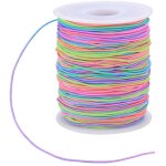 Cordon �lastique, fils pour perles, tissu extensible couleur arc - en - ciel pour fabrication de bracelets, ...