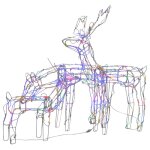 Cordon lumineux de no�l 3 pcs rennes 229 led vidaxl