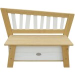 Axi - corky banc de rangement en marron & blanc banc enfant