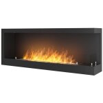 Sololed - corner 1200 right chemine au biothanol encastrable simplefire avec verre