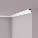 Nmc ? moulure de plafond polystyr�ne extrud� 50 x 5 x 200 cm ? finition pr�trait�e blanche mat ? pour ...