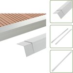 Corni�re de terrasse 5 pcs aluminium 170 cm argent� - corni�re de terrasse - angle de terrasse - finition ...