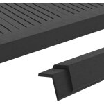 Corni�re de terrasse 5 pcs wpc 170 cm noir vidaxl