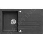 Alveus - cortina - �vier en granit 86x50 cm, avec commande de vidage, carbone 1133451