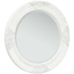 D�coshop26 - miroir mural rond style baroque 50 cm blanc dec022886