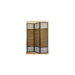 Dcoshop26 - paravent 3 panneaux marron en bois et bambou 132 x175 cm par06009