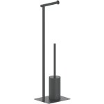 Essentials porte - balayette brosse wc porte balai noir mat freestanding - cosmic