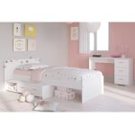 Cosmos chambre enfant complete 2 pieces - lit + bureau - style essentiel - decor blanc Cosmos chambre enfant complete 2 pieces - lit + bureau - style essentiel - decor blanc