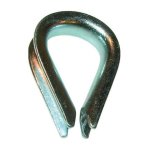 Cosse coeur petite ouverture - acier galvanis� 16mm