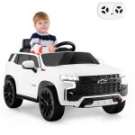 Costway - 12v suv chevrolet tahoe voiture �lectrique enfant avec t�l�commande 2, 4g, v�hicule �lectrique ...