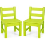Costway lot de 2 chaises pour enfants en plastique pe - 34 x 33 x 57 cm (l x l x h) vert
