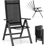 Lot de 2 chaises de jardin pliantes en alliage d'aluminium et tissu respirant, fauteuil d'extérieur avec ... Lot de 2 chaises de jardin pliantes en alliage d'aluminium et tissu respirant, fauteuil d'extérieur avec ...