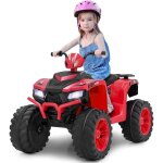 Costway - 24v quad �lectrique enfant avec musique & lumi�res led, voiture �lectrique avec 4 roues antid�rapant ...