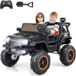 Costway 24v voiture lectrique enfants 2 places avec tlcommande 2, 4g & pelle, vhicule lectrique ...