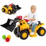 Costway 6v tractopelle enfants �lectrique avec pelle & panier de basket pliable, pelleteuse enfants �lectrique ...