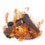 Costway lot de 9 pices en bois cramique dcoratif pour chemines au biothanol et au gaz, fausses bches ...