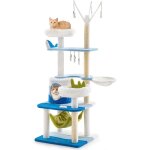 Costway - arbre  chat en style ocanne, centre d'activit multicouche avec grattoir en sisal et jouets ...