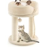 Costway - arbre  chat tour d'arbre  chat cadre griffoir 4 en 1 avec perchoir  dessus souple, boule ...