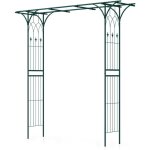 Costway - arche de jardin en m�tal pour plantes grimpantes, arceau � rosiers en treillis ext�rieur 205x52x206c ...
