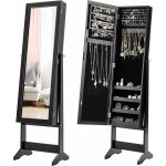 Costway armoire à bijoux sur pied avec miroir coffre à bijoux, armoire de rangement cosmétiques, 3 positions ... Costway armoire à bijoux sur pied avec miroir coffre à bijoux, armoire de rangement cosmétiques, 3 positions ...