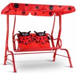 Costway balancelle de jardin pour enfants 2 places, toit anti - uv balanoire jardin pour enfants chaise ...