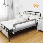 Costway - barrière de lit pliable pour bébé / enfant barre de lit rabattable avec mousse souple, trous ... Costway - barrière de lit pliable pour bébé / enfant barre de lit rabattable avec mousse souple, trous ...