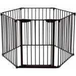 Costway - barrire de scurit clture de chemine en ferpare - feu de chemine 6 pans 380x75cm, noir ...