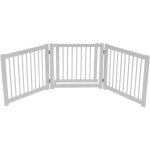 Costway - barri�re de s�curit� pliable en pin pour animaux avec 3 panneaux, 210 x 61 cm, barri�re modulable ...