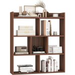 Costway - bibliothque tagre 7 compartiments ouverte, meuble de rangement  4 niveaux, dispositifs ...