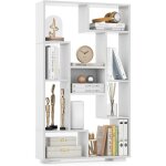 Costway - bibliothque tagre  9 compartiments ouvertes, meuble de rangement avec kits anti - basculement, ...