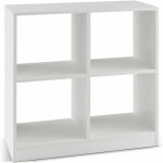Costway - bibliothque tagre rangement  3 niveaux avec 4 compartiments ouverts, meuble cube de rangement ...