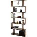 Costway bibliothque industrielle  6 niveaux, 80 x 23 x 192 cm, tagre de rangement en forme de s avec ...