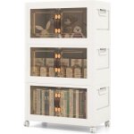 Costway - boîte rangement plastique 125l, 3 caisses de rangement pliables avec 4 roulettes et couvercles, ... Costway - boîte rangement plastique 125l, 3 caisses de rangement pliables avec 4 roulettes et couvercles, ...