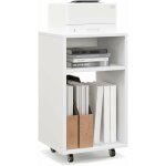 Costway bout de canap� � roulette, support d'imprimante mobile avec 2 �tag�res, petite table d?appoint ...