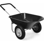 Brouette de jardin 2 roues pneus pneumatiques Ø35cm 141l charge max 100kg résistante en fer pour jardinage ... Brouette de jardin 2 roues pneus pneumatiques Ø35cm 141l charge max 100kg résistante en fer pour jardinage ...